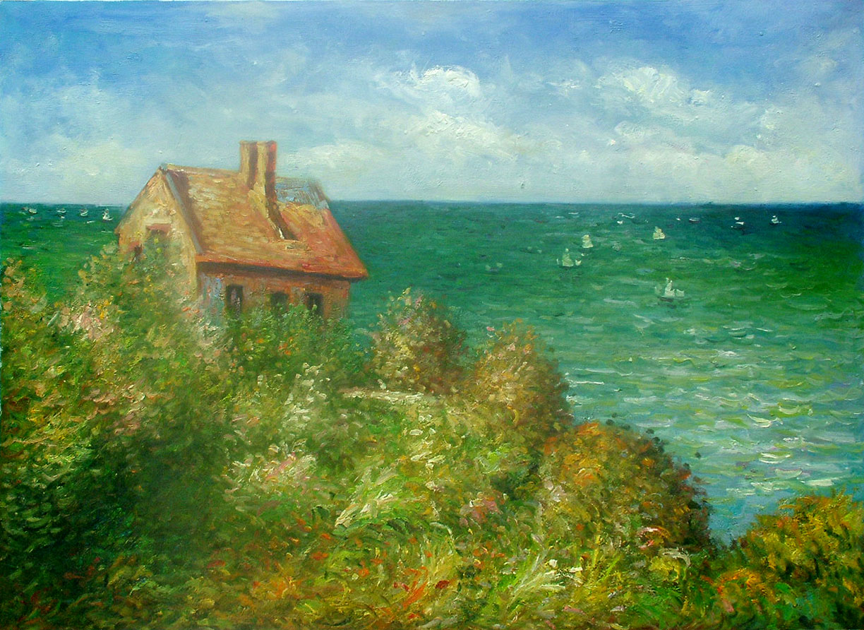 Fishermans Cottage At Varengeville by Claude Monet